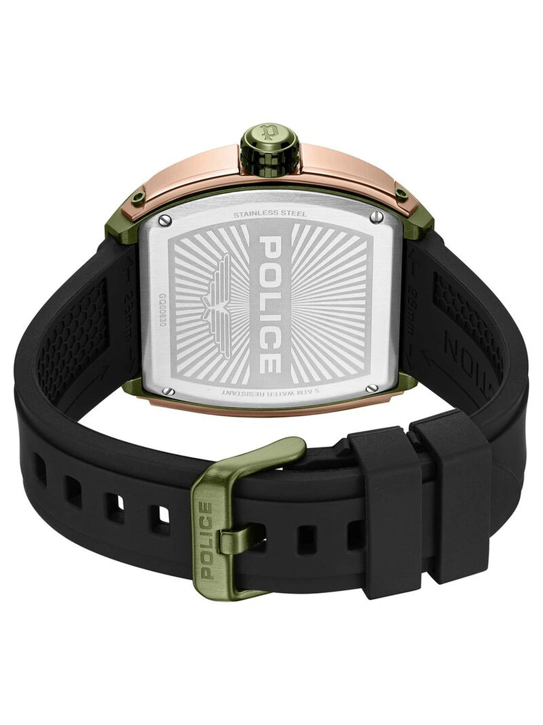 Police Rectangle Black Dial Analog Watch - PLPEWGQ0063003