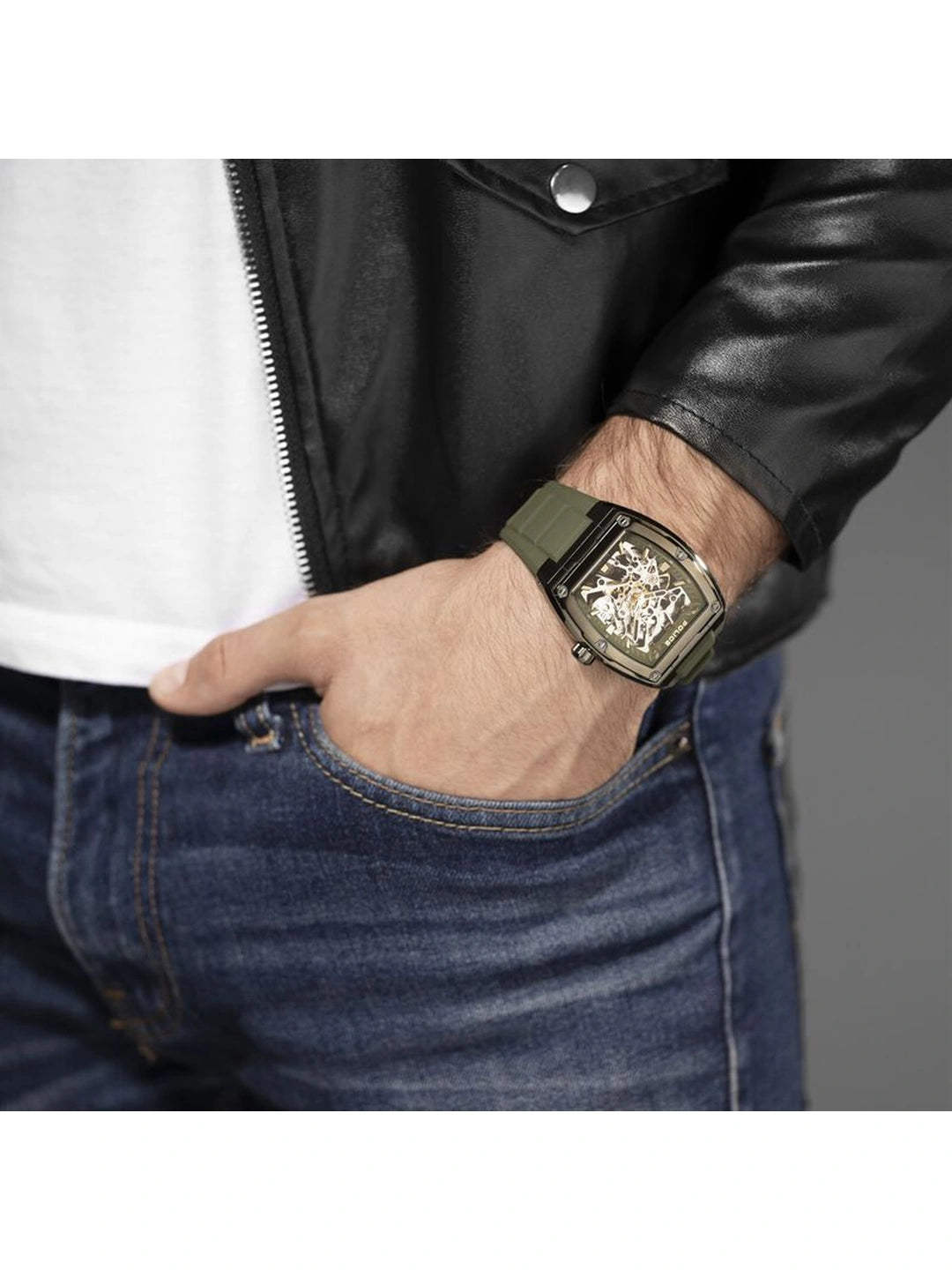 Police Rectangle Analog Watch - PLPEWJR0005906