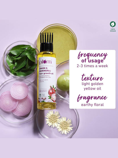 Plum Onion & Bhringraj Hair Growth Oil 100ml