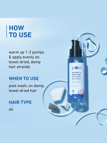 Plum Coconut & Squalane Nutri-Shine Hair Serum 75ml
