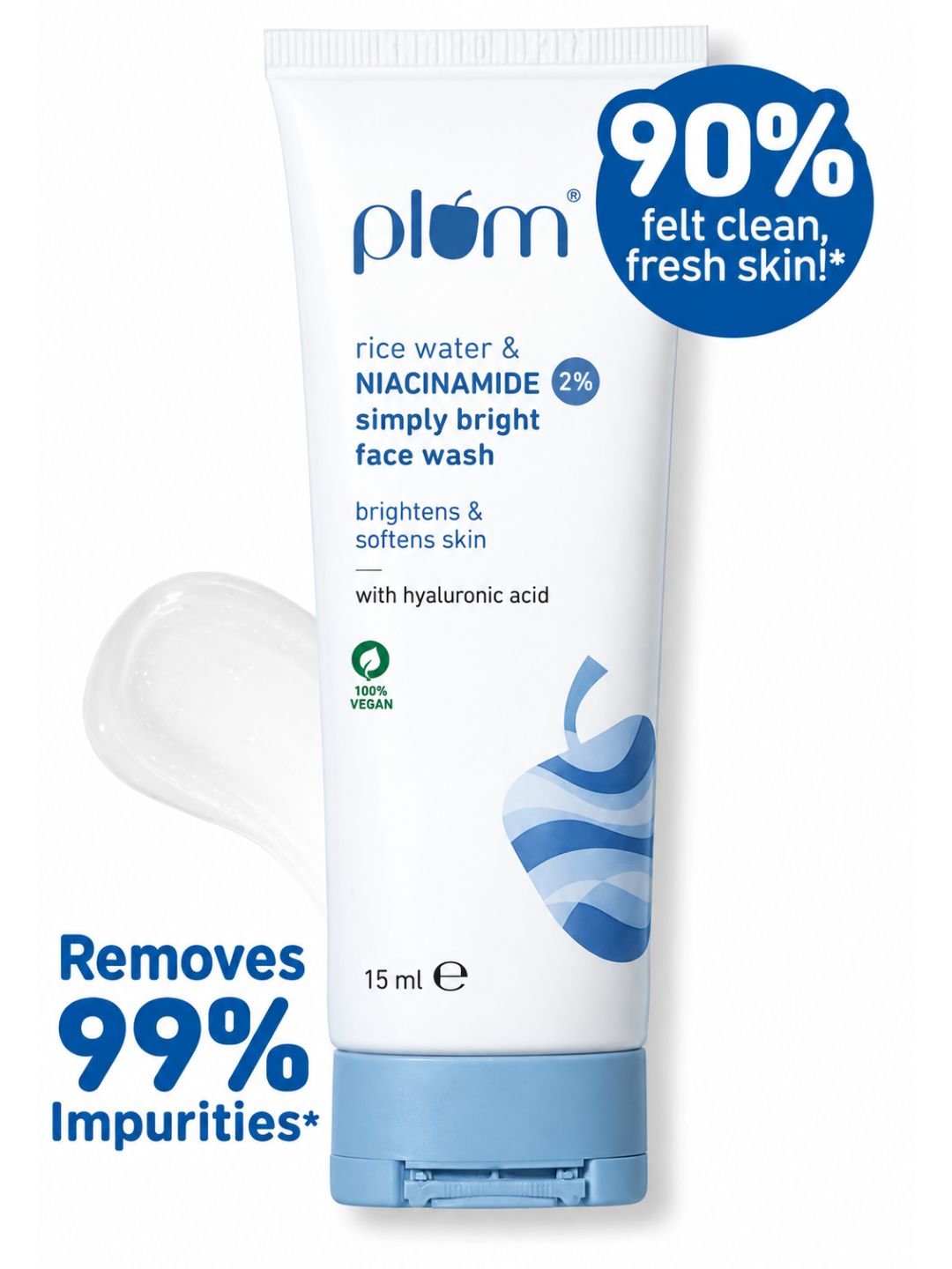 Plum Simply Bright 2% Niacinamide Face Wash With Rice Water (15ml)