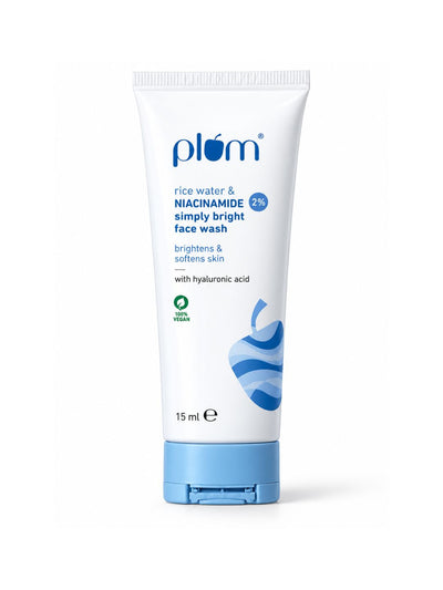 Plum Simply Bright 2% Niacinamide Face Wash With Rice Water (15ml)