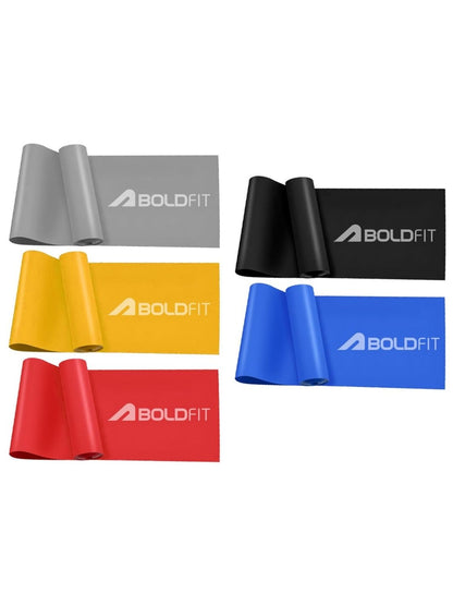 Boldfit Pilates Resistance Band Anti-Snap for Yoga & Workout (Set of 5)