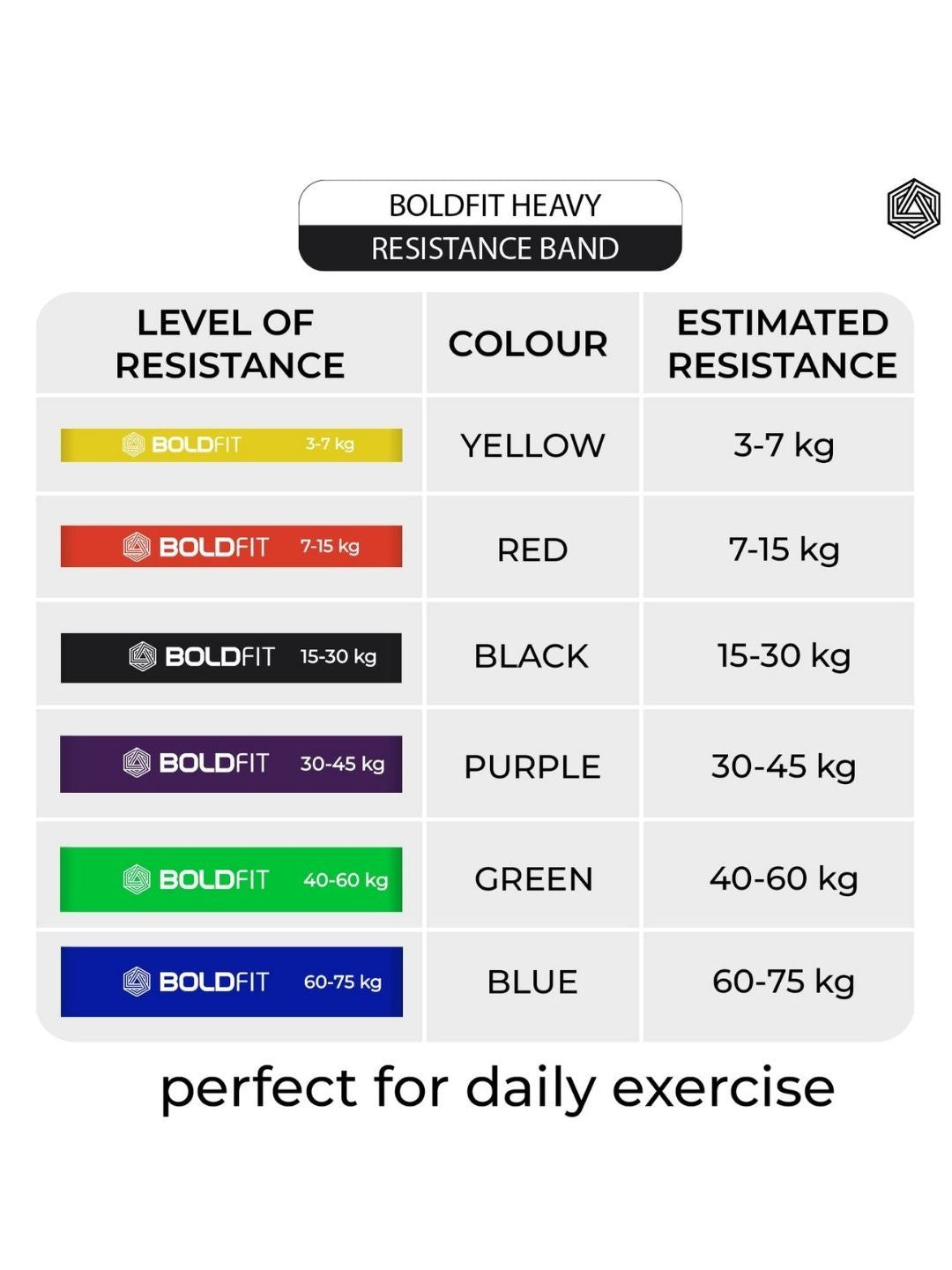 Boldfit Heavy Resistance Loop Band with Door Anchor (Set of 3)