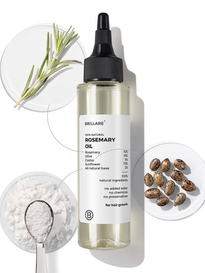 Brillare Rosemary, Castor and Olive Hair Oil (100ml)