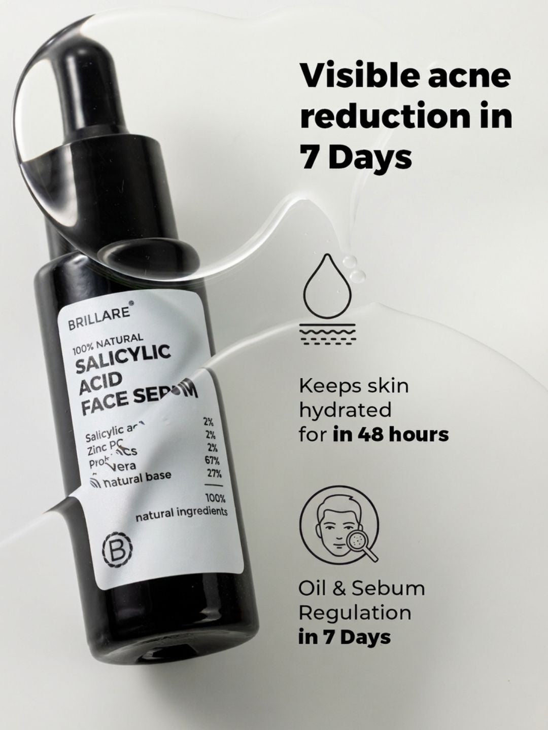 Brillare Salicylic Acid Face Serum For Oily, Acne Prone Skin (30ml)