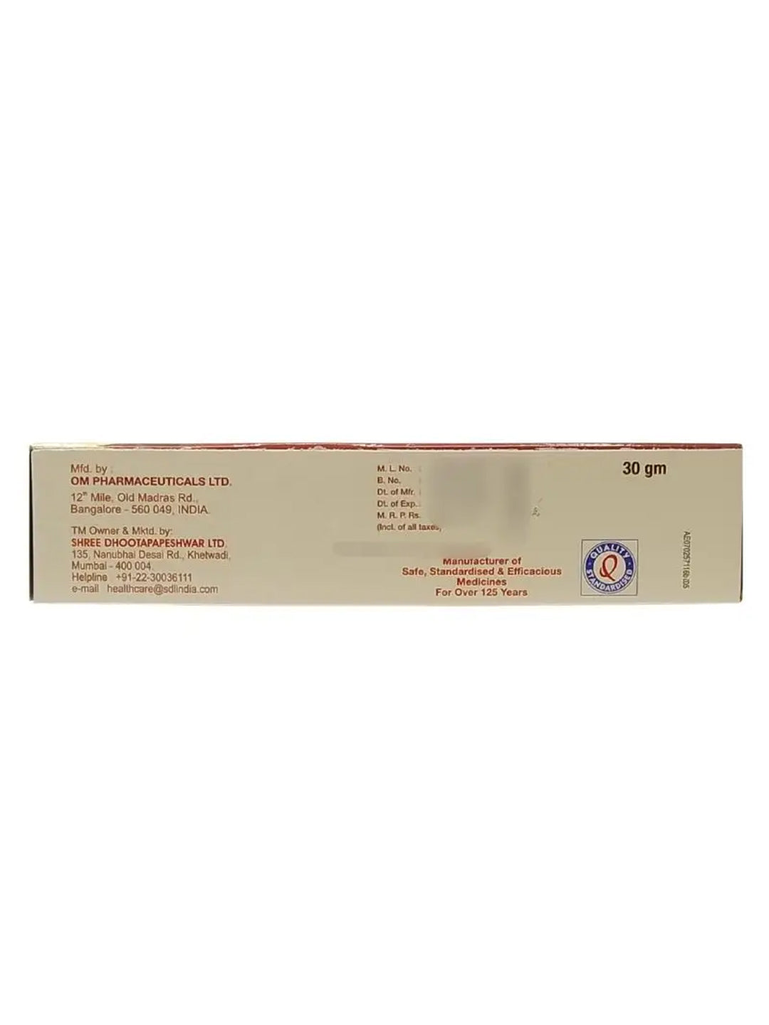Dhootapapeshwar Arsha Hita Ointment (30g)