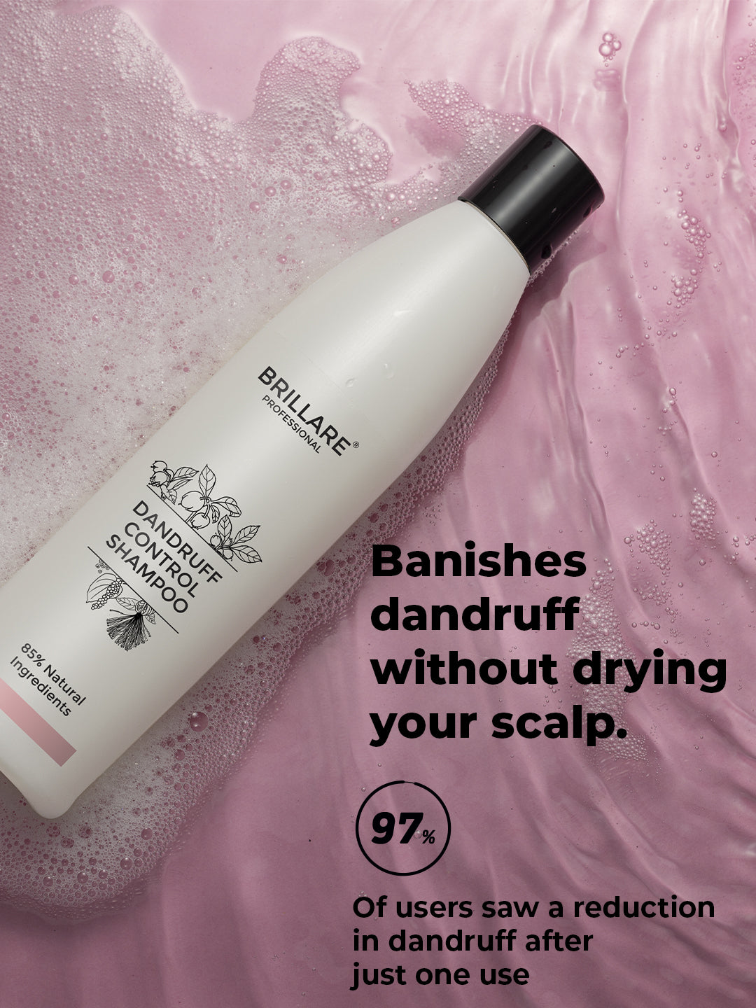 Brillare Dandruff Control Shampoo For Itchy, Flaky Scalp (300ml)