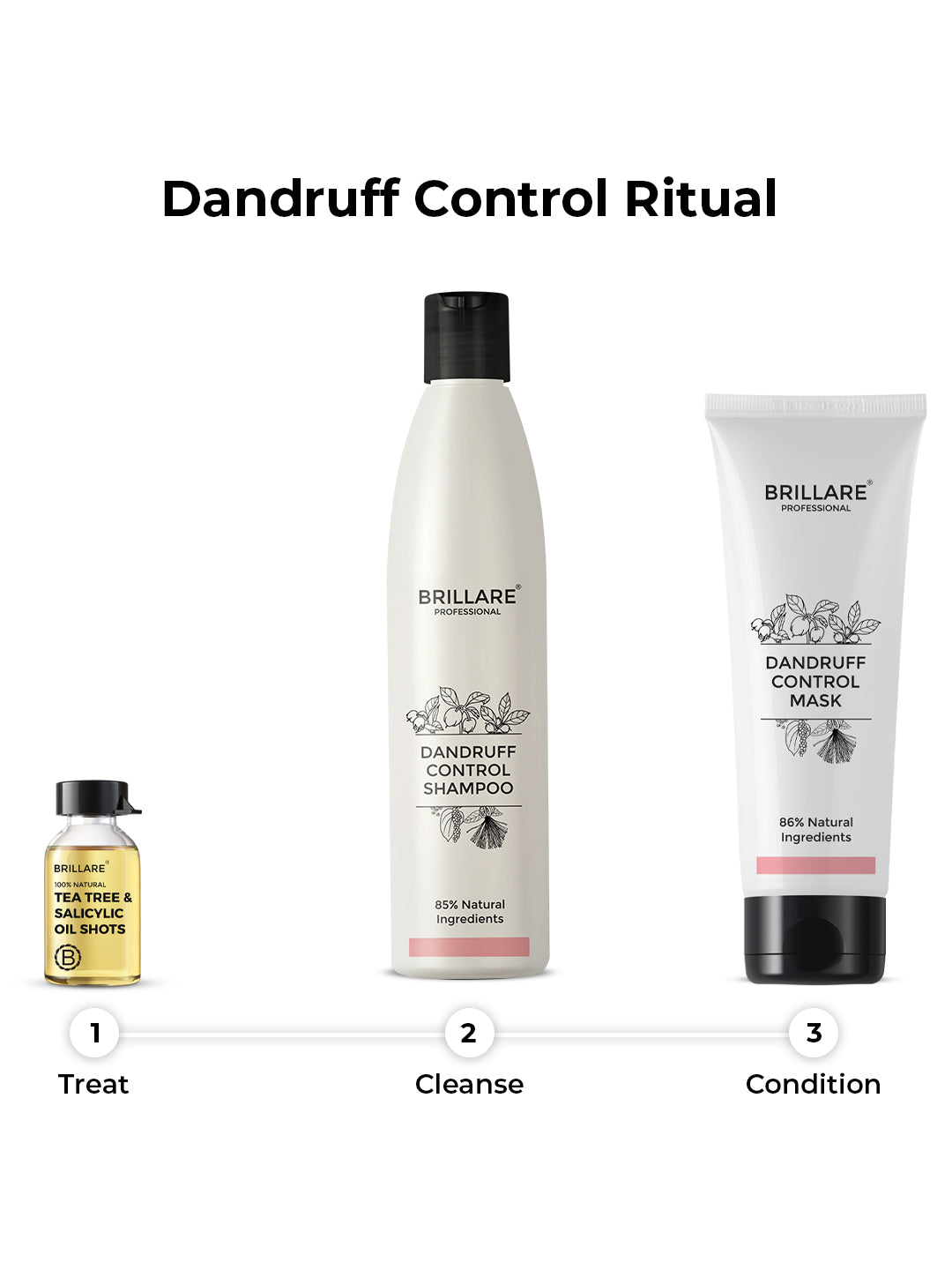 Brillare Dandruff Control Shampoo For Itchy, Flaky Scalp (300ml)