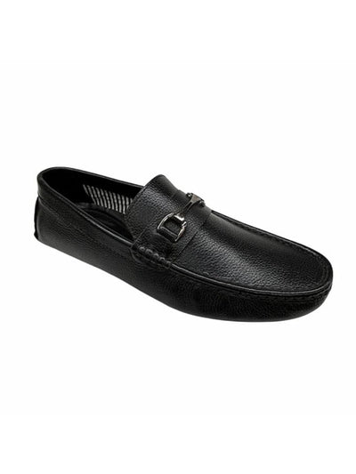 Shoe Bazar Men's Black Leather Loafers