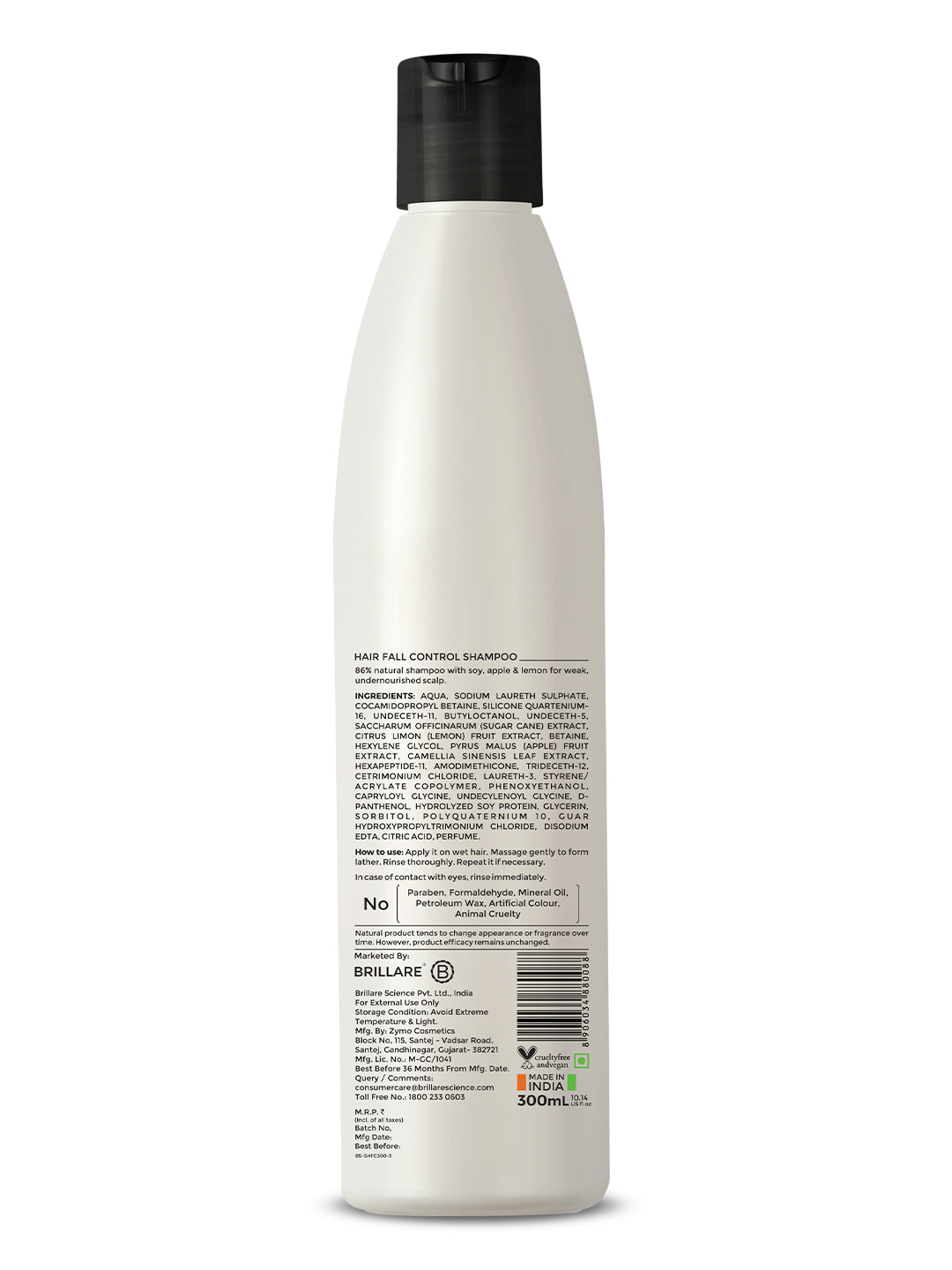 Brillare Hair Fall Control Shampoo To Reduce Seasonal Hair Fall (300ml)