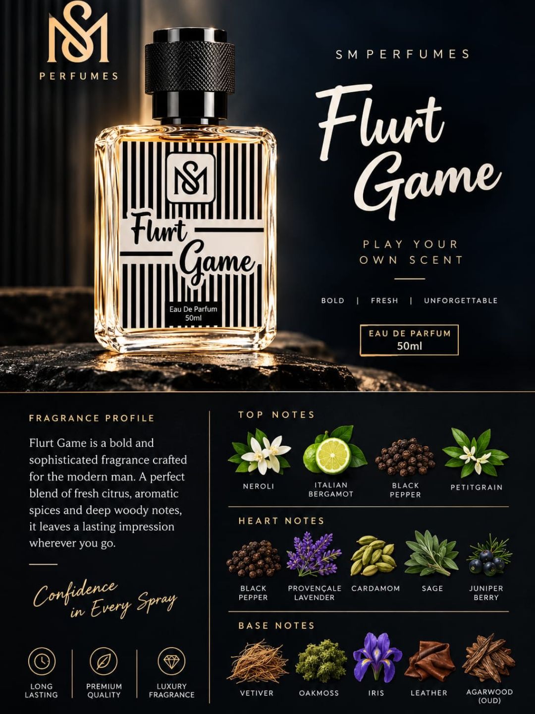 SM Perfumes Flurt Game EDP (50ml)