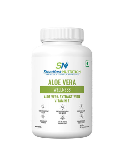 Steadfast Nutrition Aloe Vera for Healthy Skin & Hair (60 Capsules)