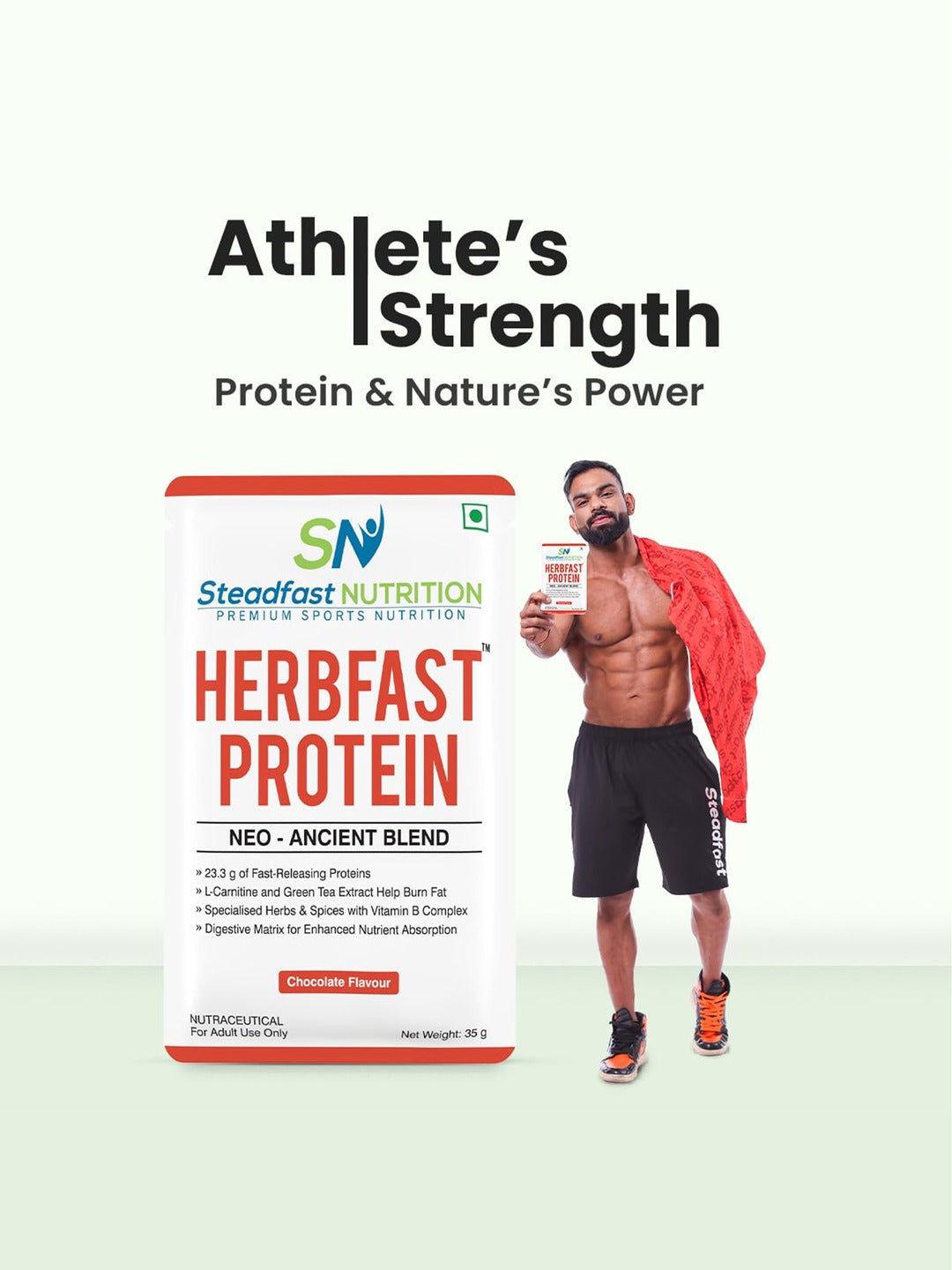 Steadfast Nutrition HerbFast Fast-Release Whey Protein - Chocolate (Pack of 60 Sachets)