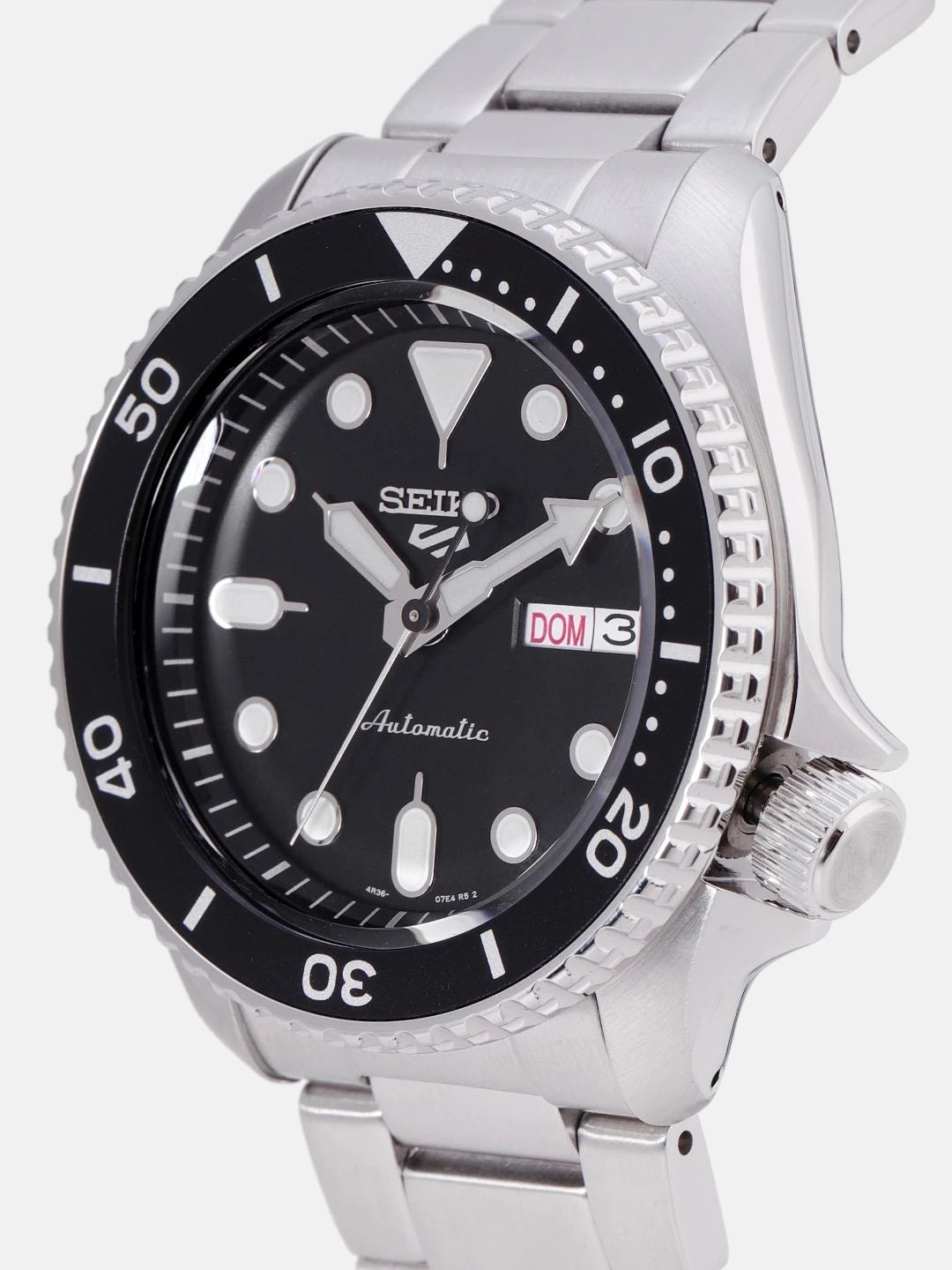Seiko 5 Automatic Black Analogue Watch - SRPD55K1