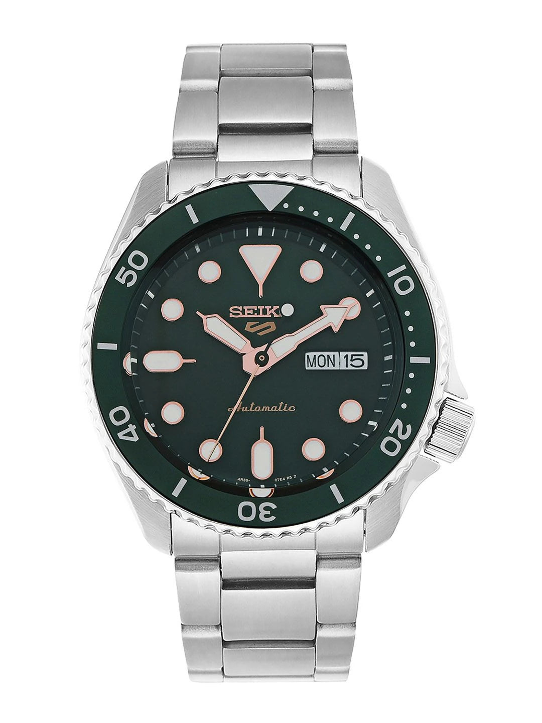 Seiko Green Automatic Skeleton Analogue Watch - SRPD63K1