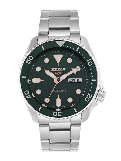 Seiko Green Automatic Skeleton Analogue Watch - SRPD63K1