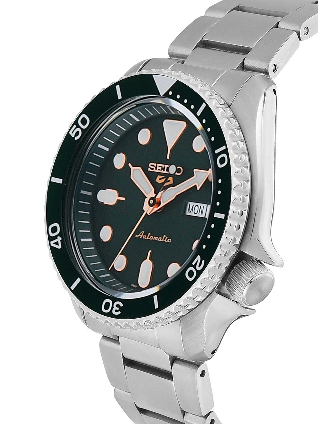 Seiko Green Automatic Skeleton Analogue Watch - SRPD63K1