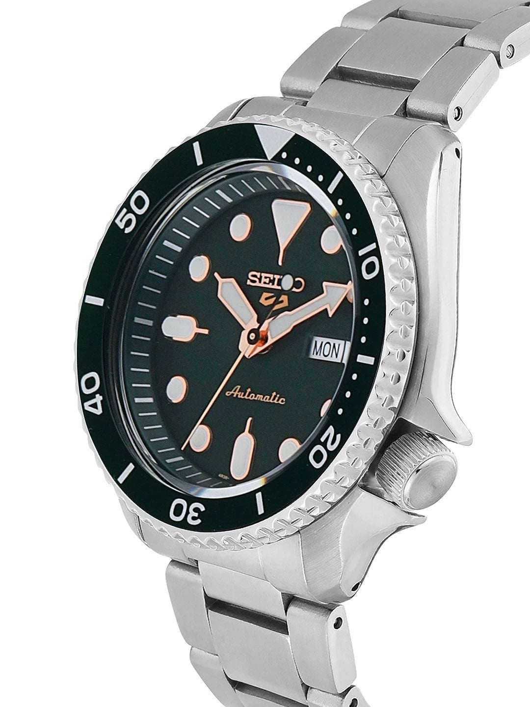 Seiko Green Automatic Skeleton Analogue Watch - SRPD63K1