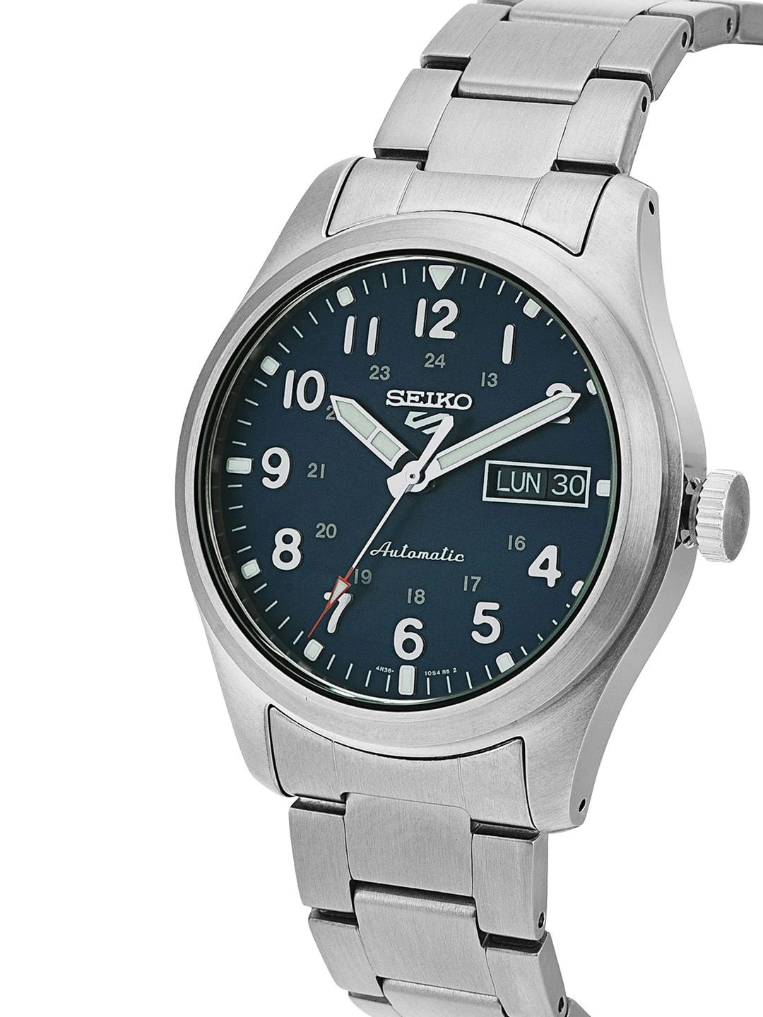 Seiko Blue Dial & Silver Toned Bracelet Style Strap Analogue Watch - SRPG29K1