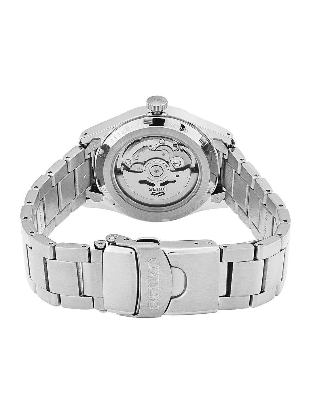 Seiko Blue Dial & Silver Toned Bracelet Style Strap Analogue Watch - SRPG29K1