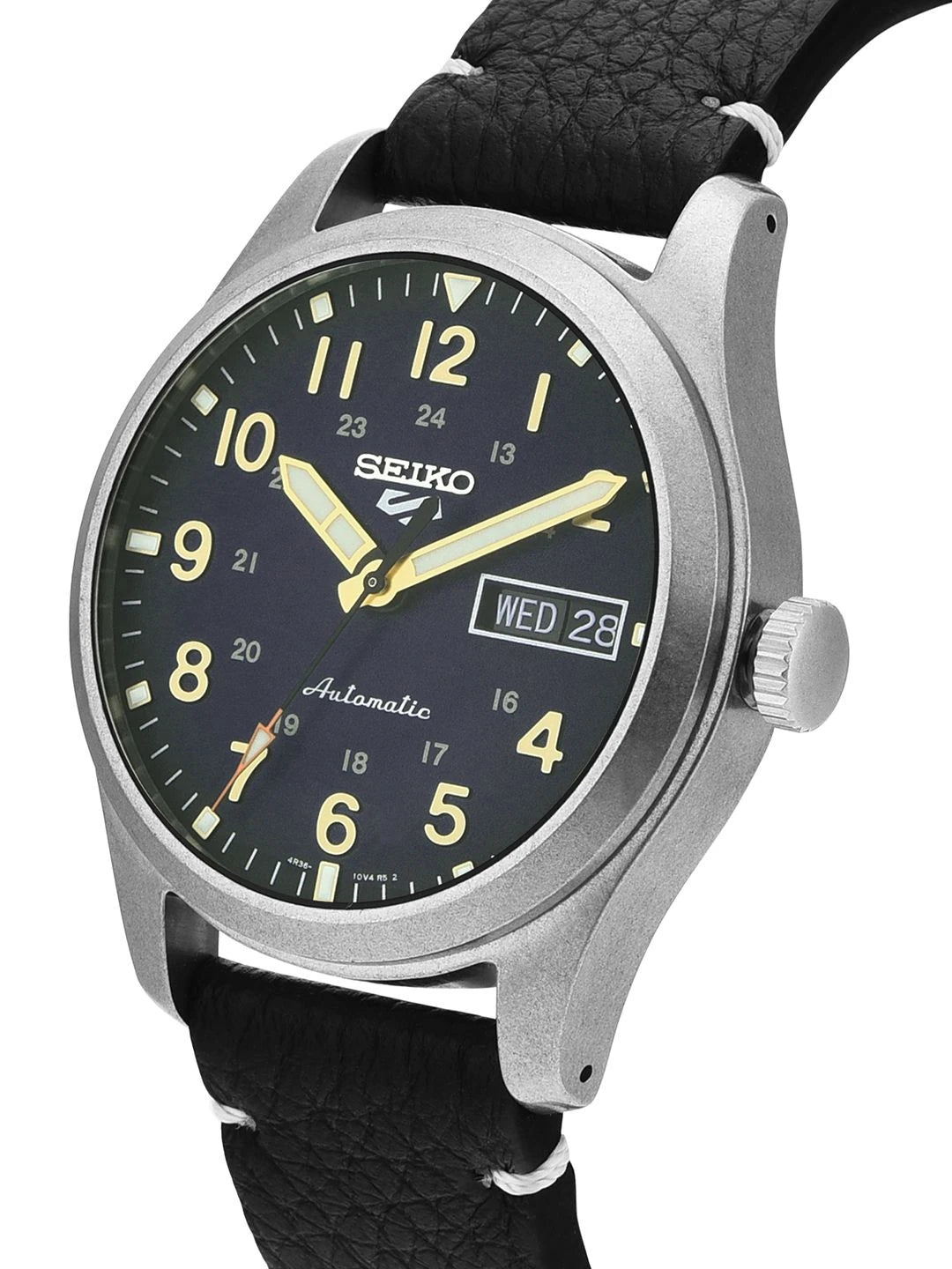 Seiko Blue Dial & Black Leather Straps Analogue Automatic Watch - SRPG39K1