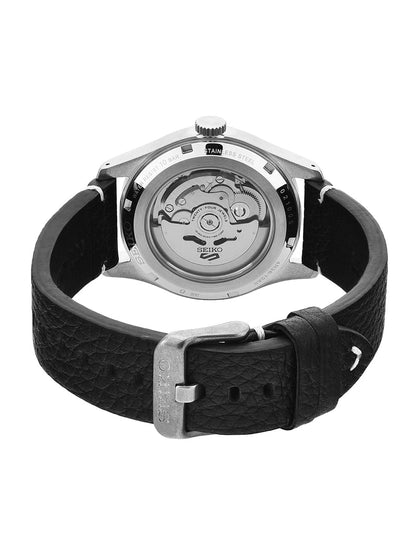 Seiko Blue Dial & Black Leather Straps Analogue Automatic Watch - SRPG39K1