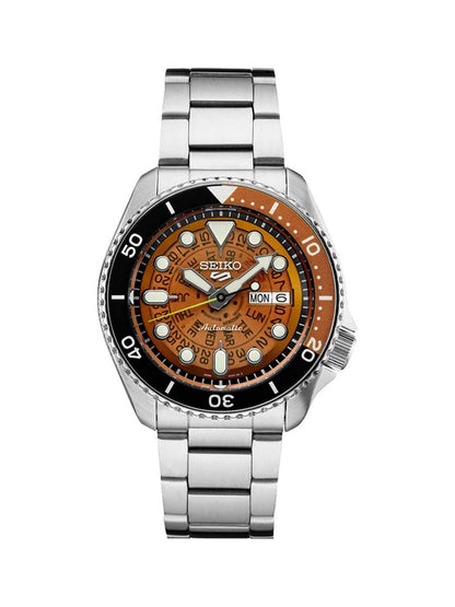 Seiko Textured Dial & Stainless Steel Straps Analogue Watch - SRPJ47K1