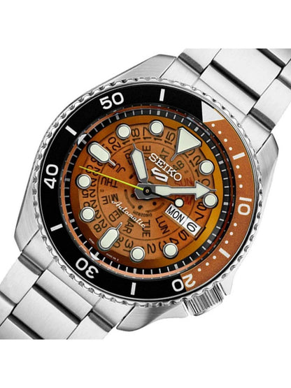 Seiko Textured Dial & Stainless Steel Straps Analogue Watch - SRPJ47K1