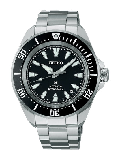 Seiko Round Black Dial Analog Watch With Date Display & Metal Strap - SRPL13K1