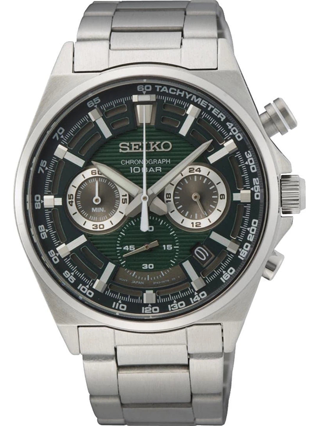 Seiko Round Green Dial Analog Watch - SSB405P1