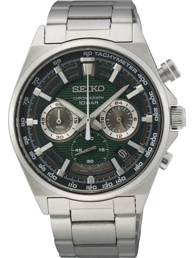 Seiko Round Green Dial Analog Watch - SSB405P1