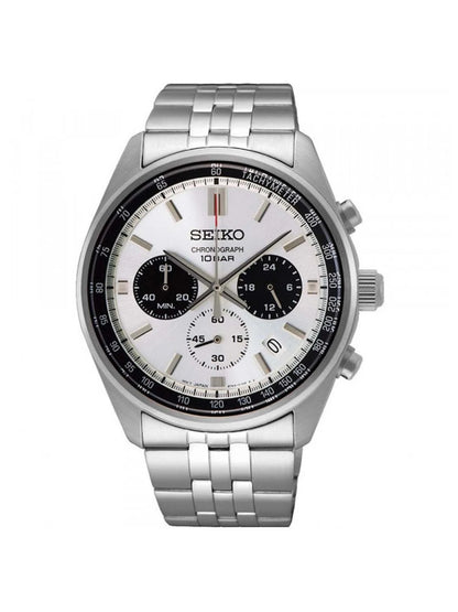 Seiko Stainless Steel Bracelet Style Straps Analogue Chronograph Watch - SSB425P1