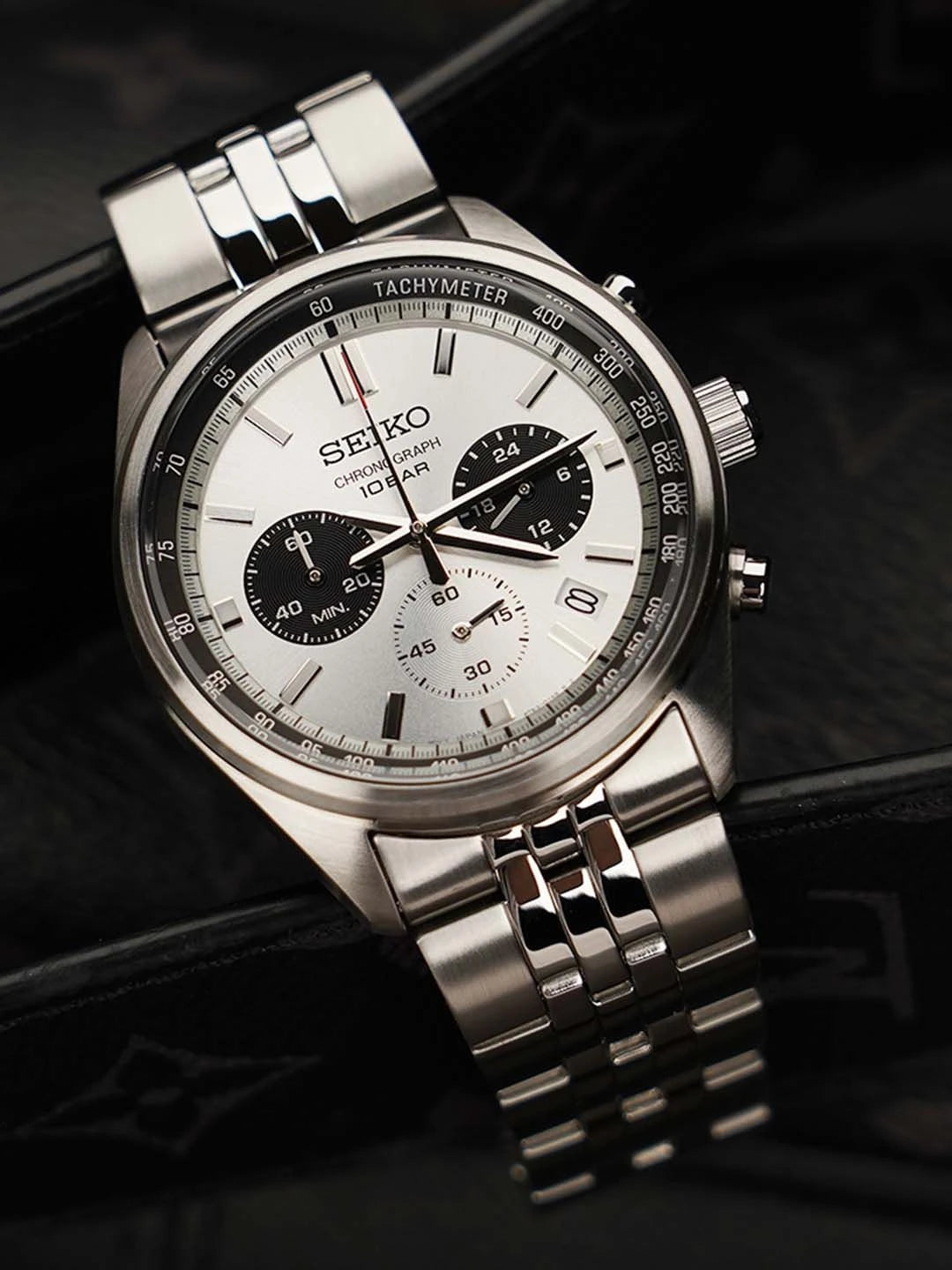 Seiko Stainless Steel Bracelet Style Straps Analogue Chronograph Watch - SSB425P1