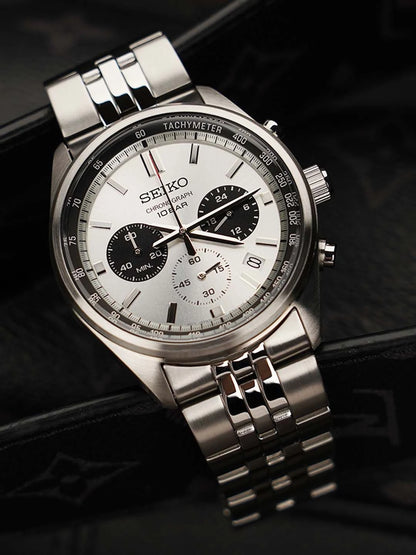 Seiko Stainless Steel Bracelet Style Straps Analogue Chronograph Watch - SSB425P1