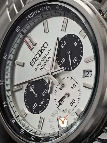 Seiko Stainless Steel Bracelet Style Straps Analogue Chronograph Watch - SSB425P1