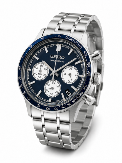 Seiko Round Analog Watch - SSB477P1