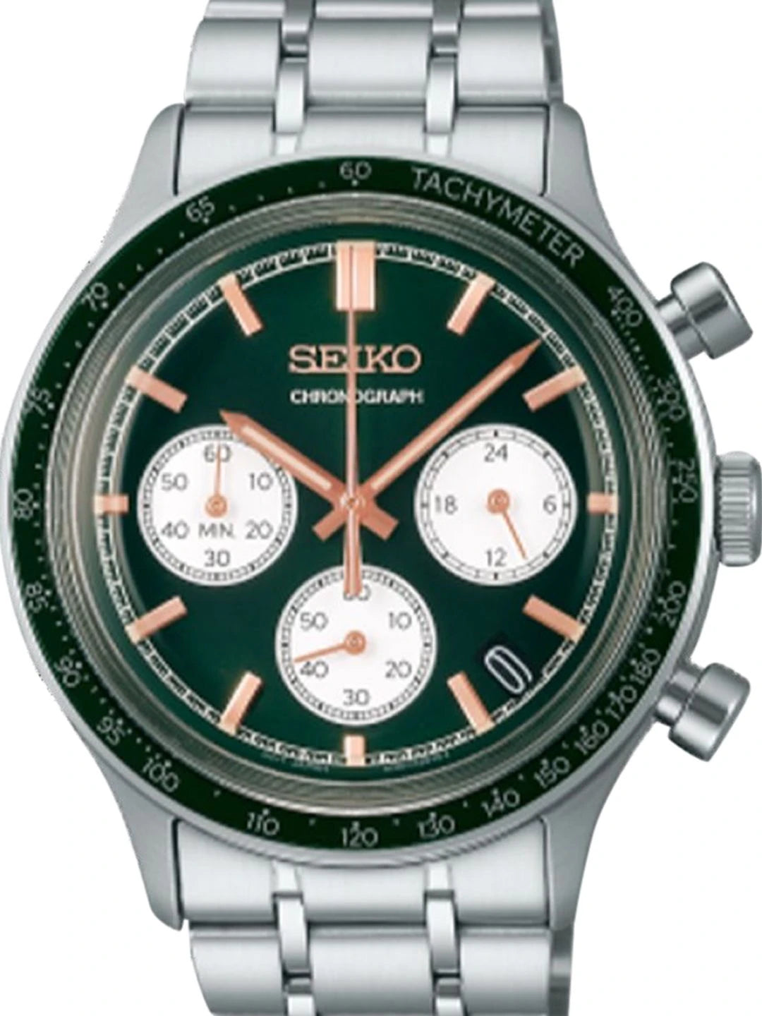Seiko Patterned Dial & Stainless Steel Bracelet Style Straps Analogue Watch - SSB481P1