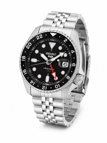 Seiko Round Black Dial Analog Watch - SSK001K1