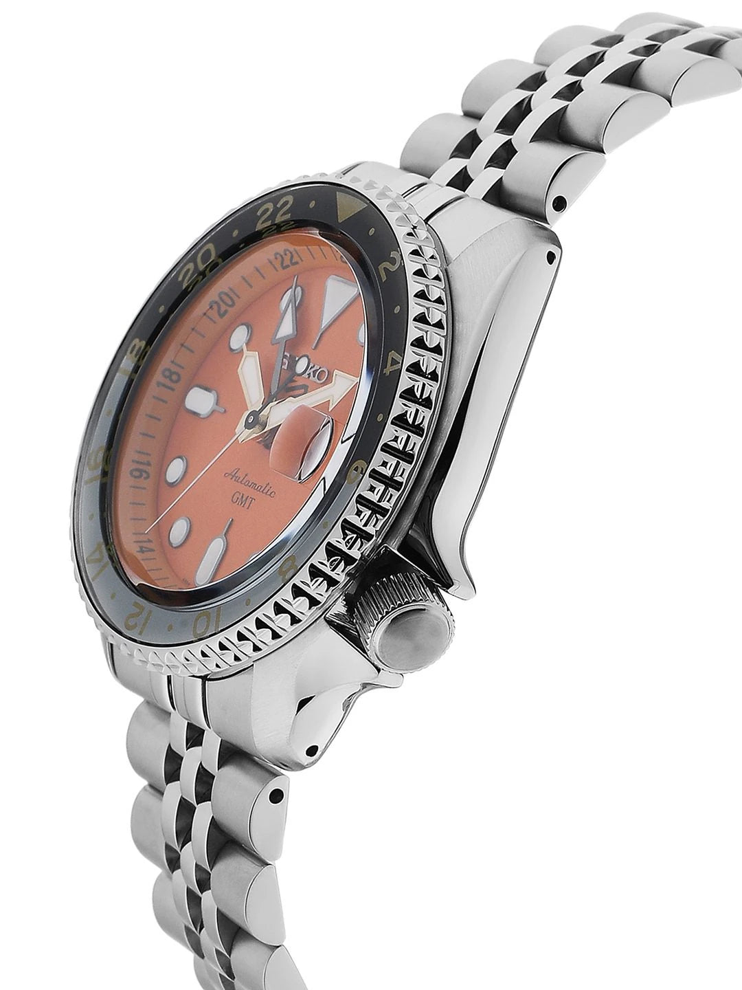 Seiko Bracelet Style Straps Analogue Automatic Powered Date Aperture Watch - SSK005K1