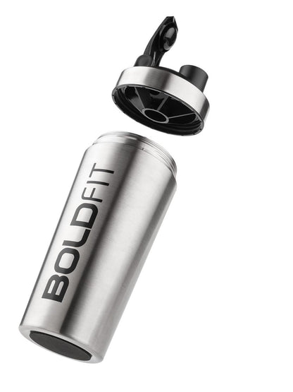 Boldfit Stainless Steel Protein Shaker 700ml with Blender Blade