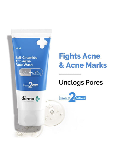 The Derma Co Sali-Cinamide Anti-Acne Face Wash (80ml)