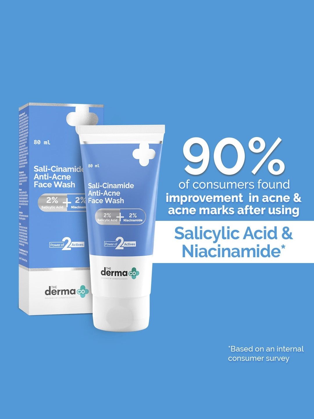 The Derma Co Sali-Cinamide Anti-Acne Face Wash (80ml)