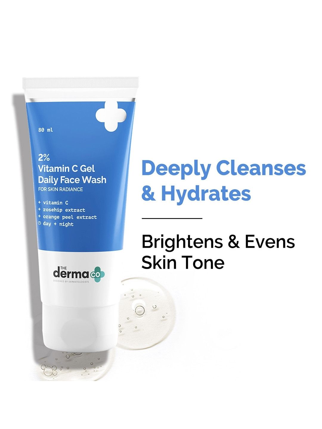 The Derma Co 2% Vitamin C Gel Daily Face Wash (80ml)