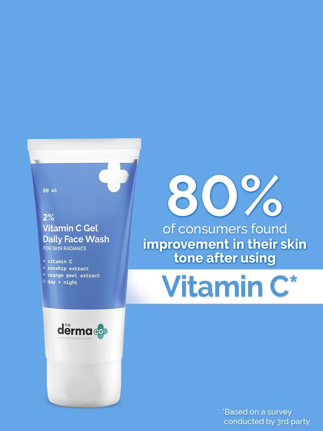 The Derma Co 2% Vitamin C Gel Daily Face Wash (80ml)