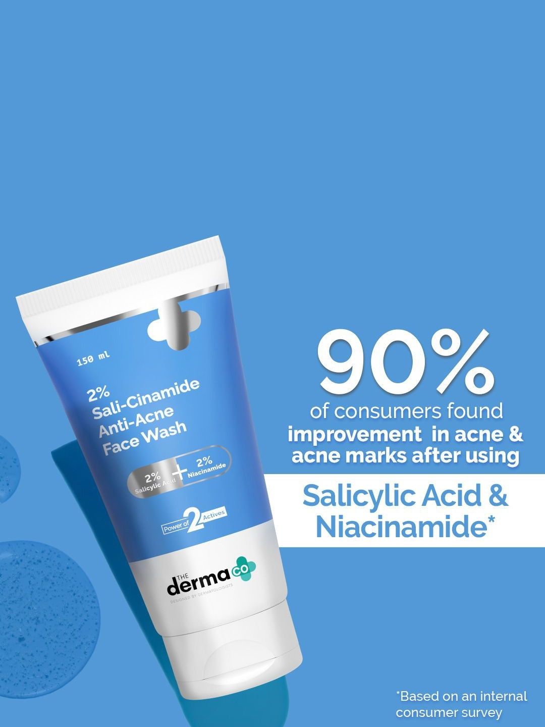 The Derma Co 2% Sali-Cinamide Anti-Acne Face Wash (150ml)