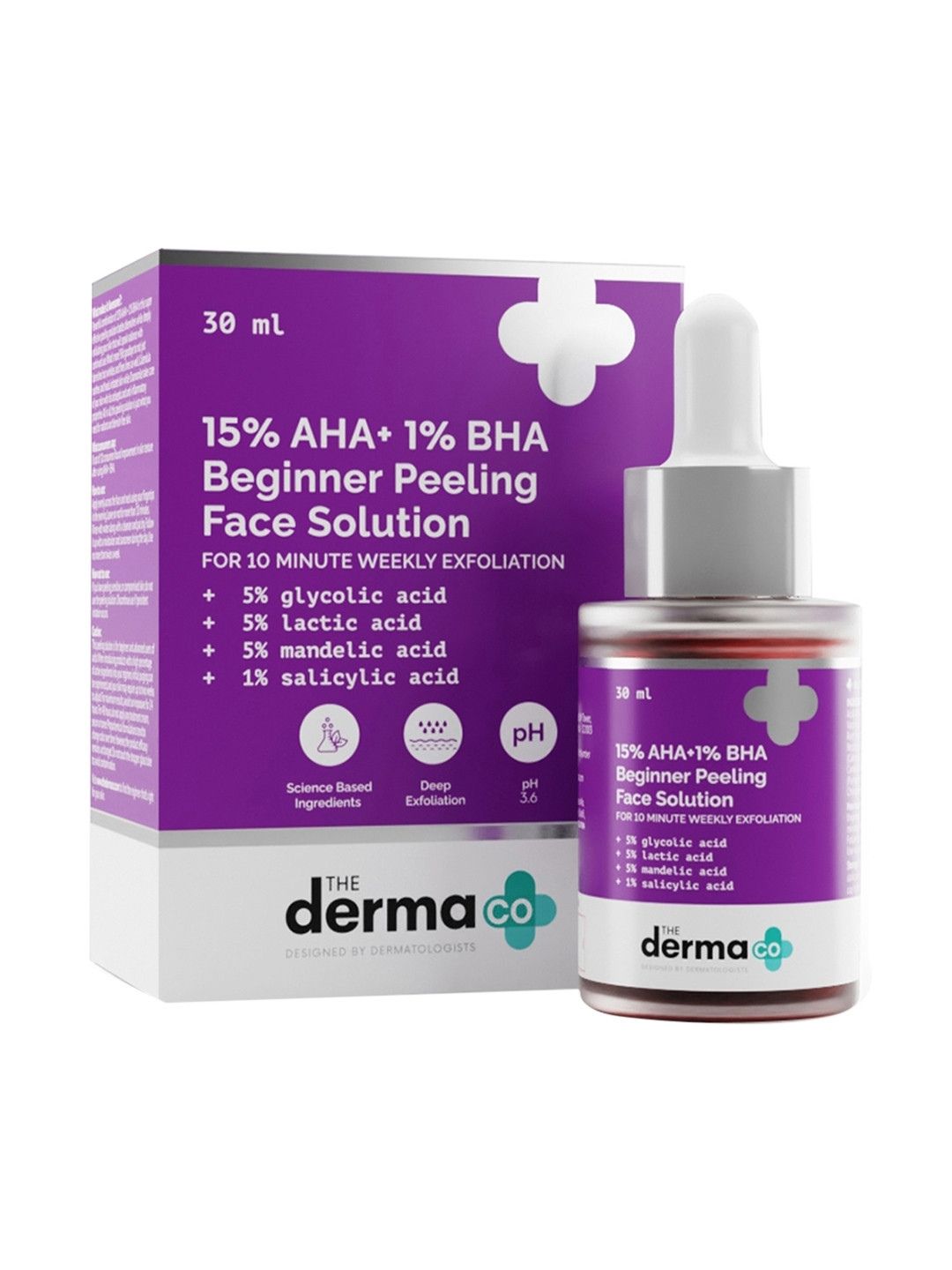 The Derma Co 15% AHA+1% BHA Peeling) Solution (30ml)
