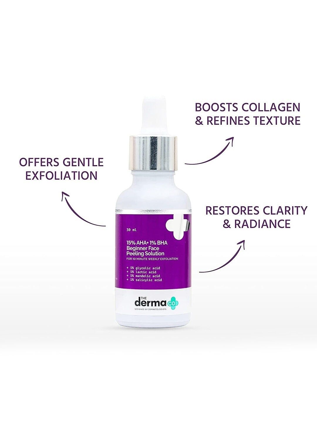 The Derma Co 15% AHA+1% BHA Peeling) Solution (30ml)