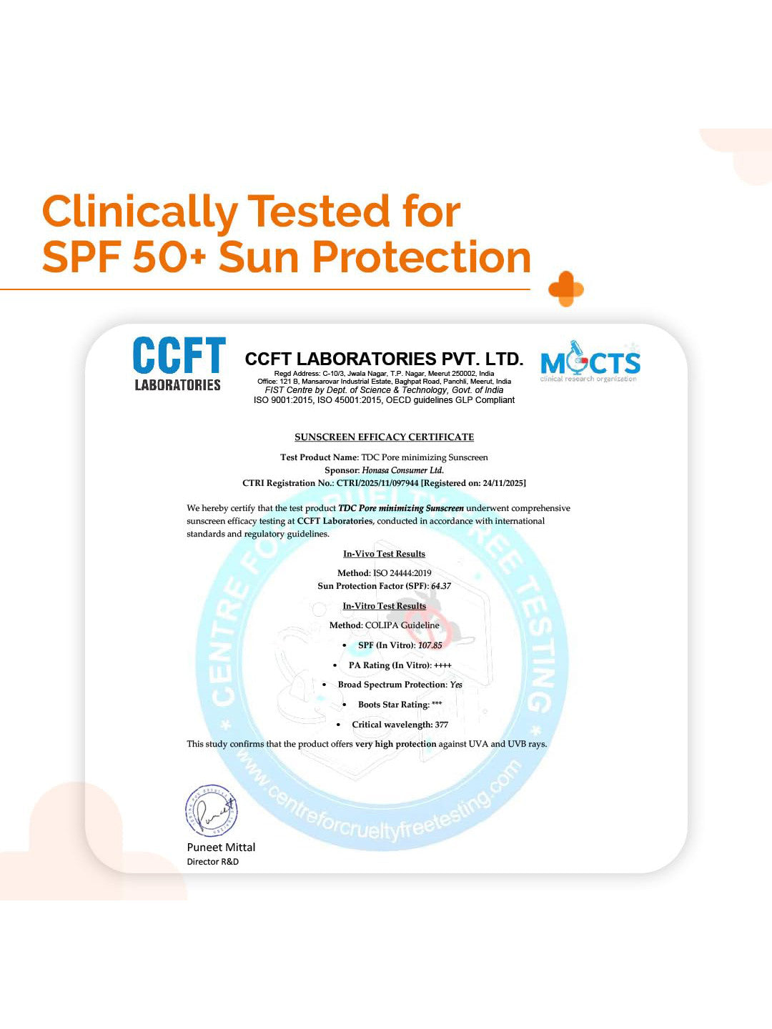 The Derma Co Pore Minimizing) Priming) Sunscreen SPF 50 PA ++++ (50 g)