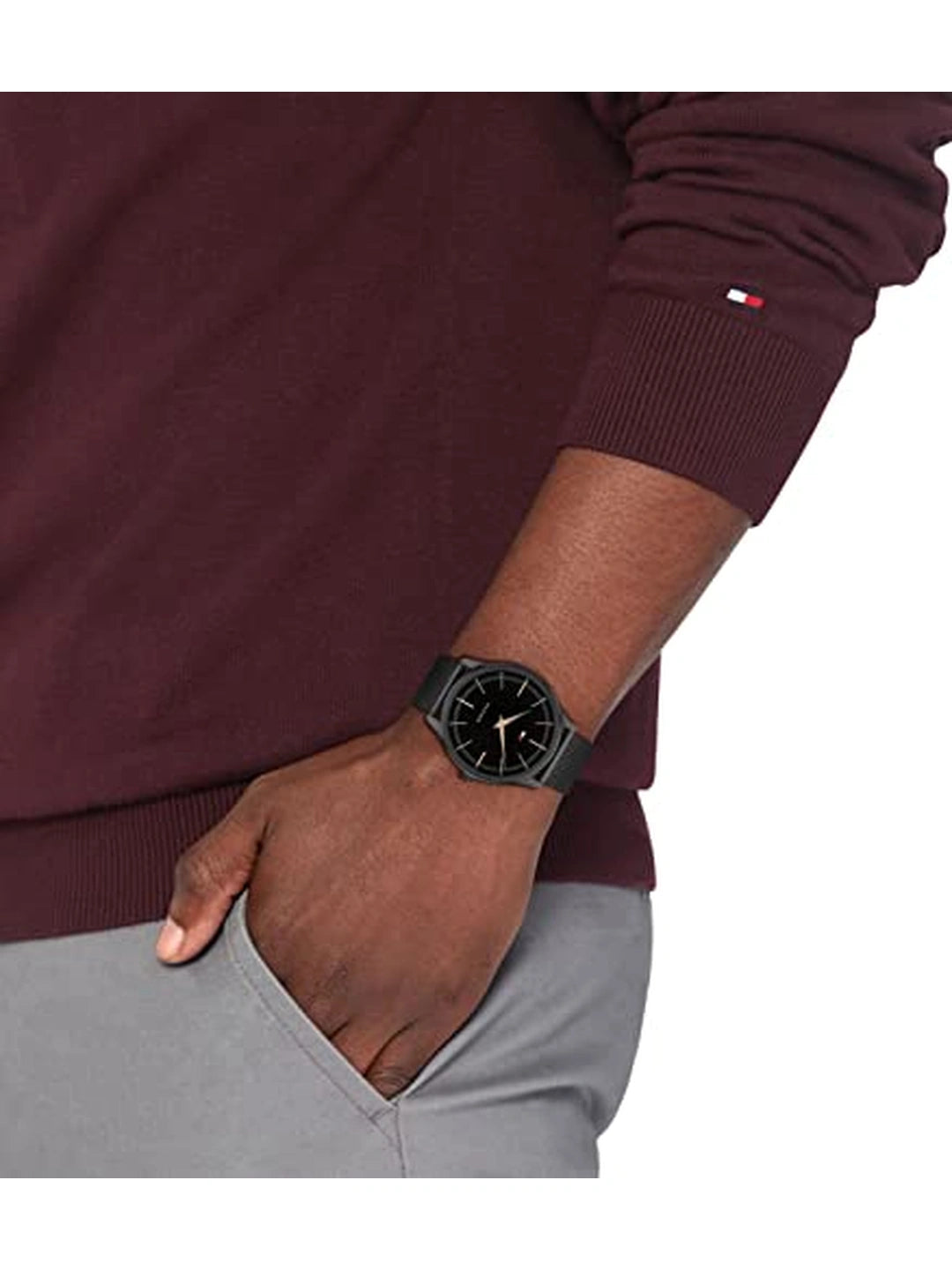 Tommy Hilfiger Round Black Dial Analog Watch - TH1710470